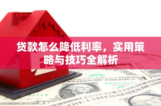 金沙贷款怎么降低利率，实用策略与技巧全解析