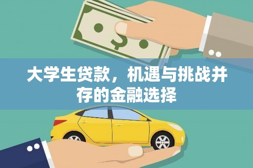金沙大学生贷款，机遇与挑战并存的金融选择